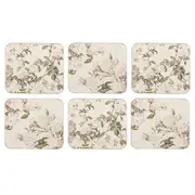 Ashdene Dining Kitchen Elegant Rose Cream Cork Back Coasters Set 6