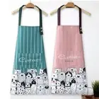 Cartoon Prints Antifouling Barista Apron Oil-proof Work Apron Kitchen Apron