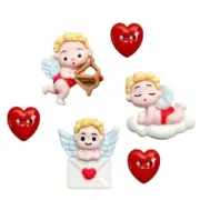 Cupid - Shelly's Buttons - Valentine's Day Hearts - Craft Sewing Scrap