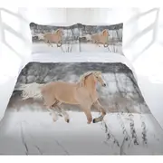Just Home Winter Gallop Quilt Cover Set