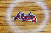 3" Atlanta - embroidered iron on patch. No sewing needed.
