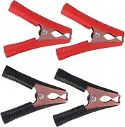 iplusmile 4pcs Battery Clip Connectors for Automotive Tools Alligator Clips for Battery Maintenance Strong Clamping Force Protective Design for Outdoor Use