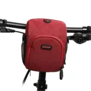 Waterproof Multifunctional Bicycle Front Handlebar Bag for Riding (Red)