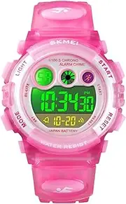 [cofuo] Kids Digital Sport Watch for Boys Girls, Kid Waterproof Electronic Multi Function Casual Outdoor Watches, 7 Colorful LED Luminous Alarm Stopwatch Wristwatch