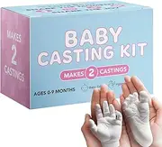 Baby Hand Molding Kit | Baby Plaster Hand Mold Casting Kit - Handprint Footprint Molding Set for Christmas First Birthday Commemoration Keepsake