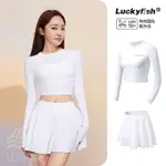 🔥LUCKYFISH🔥多韓國 長袖泳衣女 防曬  水母衣 浮潛 衝浪 游泳外套 潛水衣W11017