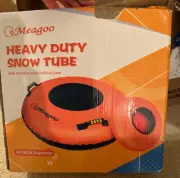 Heavy Duty Snow Tube, Inflatable Durable 40" Snow Sled Tube with Cushion Seat