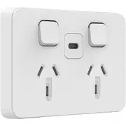 Clipsal Iconic Double Powerpoint 10A with USB-C Charger