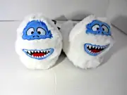 Childrens Abominable Snow Monster plush soft slippers unisex size 3