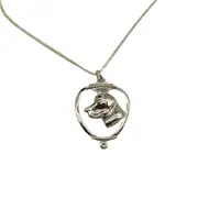 Deva Australia Jewels Of Nature 18K Rhodium Silver Plate Labrador Cz Pendant NEW