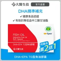 在飛比找樂天市場購物網優惠-大醫生技DHA+EPA TG型魚油膠囊60顆【買2送1】國家