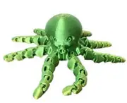 3D Printed Fidget 10cm - Green Octopus