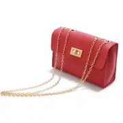 2 Pcs Women Simple Candy Color PU Leather Shoulder Bag Female Girl Lady Small Lightweight Flap Hasp Crossbody Bag