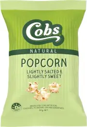 Cobs Natural Lightly Salted Slightly Sweet Popcorn 30 Grams