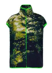 Conner Ives Printed Fleece Gilet - Green - S (UK8-10 / S) S (UK8-10 / S)