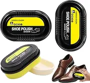 [Generic] Leather Brush - Travel Shoe Board Shine Sponge Polish Cleaner | Easy Polish Shoe Shine Tool, Portable Shoe Brush, Travel