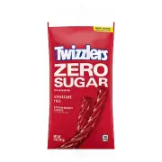 TWIZZLERS Zero Sugar Twists Strawberry Flavored Chewy Candy 5 Oz Bags 12 Count