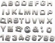 ZYHW Silver Car Logo Auto 3D Chrome Decal Emblem Badge Sticker Number Letters Combination Pastes 1 Set 40 Pcs