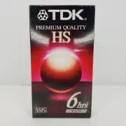 8 TDK T-120 HS Premium Quality 6 Hour VCR VHS Cassette Tapes New Sealed