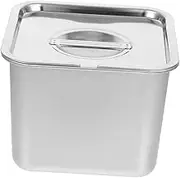 Luxshiny Stainless Steel Ice Storage Container Airtight Freezer Lids for Ice Cream Tub