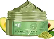 ANAI RUI Green Tea Face Mask with Avocado, Clay Facial Mask for Acne, Detox, Face Cleansing Mask, Hydrating, Nourishing, Soothing, 120g/4.23 oz