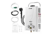 Maxkon Gas Water Heater 7 in 1 10L Outdoor Portable Camping Shower Instant Hot Heating System White
