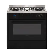 Euromaid 90cm Electric Oven Range Cooker w/ Gas Cooktop/Storage Drawer Black