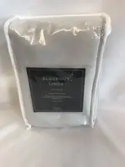 NICETOWN White Blackout Curtain Liners for Window - Noise Reducing Light Liner x