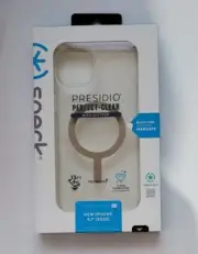 Speck Presidio Perfect-Clear with Gold MagSafe Case iPhone 14 plus - Glitter