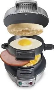 Hamilton Beach Breakfast Sandwich Maker Egg Cooker Ring, Customize Ingredients