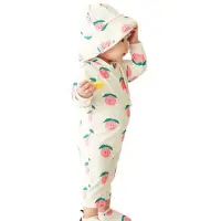 在飛比找momo購物網優惠-【Baby 童衣】任選 水果印花長袖防曬泳衣+遮陽帽套裝組 