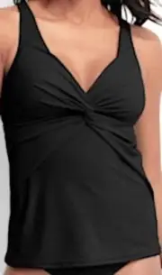 NEW Talbots Pandora Miraclesuit Tankini Top 8 Black Soft Cup Bra NWT FreeS&H