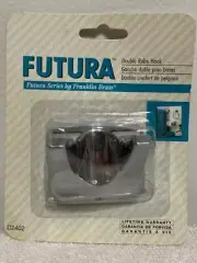 New Franklin Brass Futura Double Robe Hook Chrome #D2402