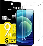 NEW'C 3 Pack Designed for iPhone 14, iPhone 13, iPhone 13 Pro Screen Protector (6.1 inches), Tempered Glass,Case Friendly Scratch-proof, Bubble Free, Ultra Resistant
