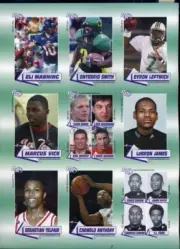 2003 Sports Illustrated For Kids SIK Uncut Sheet LeBron James Rookie RC