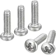 uxcell #2-56x5/16 Pan Head Machine Screws, 304 Stainless Steel 18-8 Screw, Phillips Drive, Fully Threaded, Bright Finish, Pack of 50