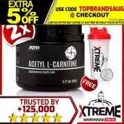 2 X ATP SCIENCE ACETYL L CARNITINE 100G//ENERGY METABOLISM FAT BURNER TWIN PACK