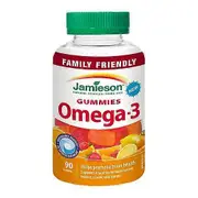 Jamieson Vitamins Omega-3 Gummies Orange Lemon And Mixed Berry, 90 Gummies
