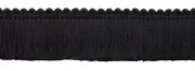 Black 1.25" Brush Fringe Trim Midnight's Embrace [5 Yards]