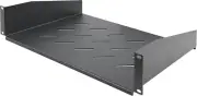 2U Rack Shelf, 12" Mounting Depth, Vented Cantilever Tray for 19" Av/Network Equ