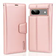 ZUSLAB Google Pixel 8a Case Hanman Leather Wallet Card Cover (2024) - Rose Gold
