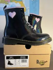 Dr. Marten Galaxy Shimmer Boots Black And Lilac: US Size M6 /W7