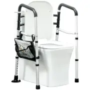 2 in 1 Stand Alone Toilet Safety Rails, 300lb Stand-Assist Walker with Adjust...