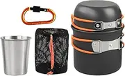 TENOL Camping Cookware Set, Utensils Multipurpose Camping Cookware Mess Kit Frying Pan Outdoor Cooking Kit for Picnic Hiking Indoor
