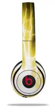 Skin Wrap for Beats Solo Wireless 2 3 4 Lightning Yellow SKIN ONLY