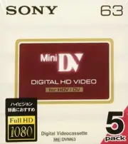 SONY Mini DV cassette tape 5DVM63HD Recording media for video camera NEW