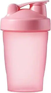 AidShunn Protein Shaker Bottle 400 ml With Mixer Ball Leak Proof Secure Drinking Flip Cap 14 oz Shake Cup Water Bottle For Powder Shaker Gym Sports Supplement Fitness Workout (Pink)