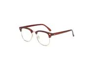 Blue Light Blocking Myopia Glasses Semi-Rimless Lens Eyewear Frame - 3