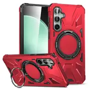 MCC Shockproof Samsung Galaxy A14 5G Case Cover Ring Stand Heavy Duty [Red]