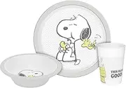 GEDA Labels 15102 3-Piece Children's Crockery Polypropylene Consisting of Cup, Plate and Bowl